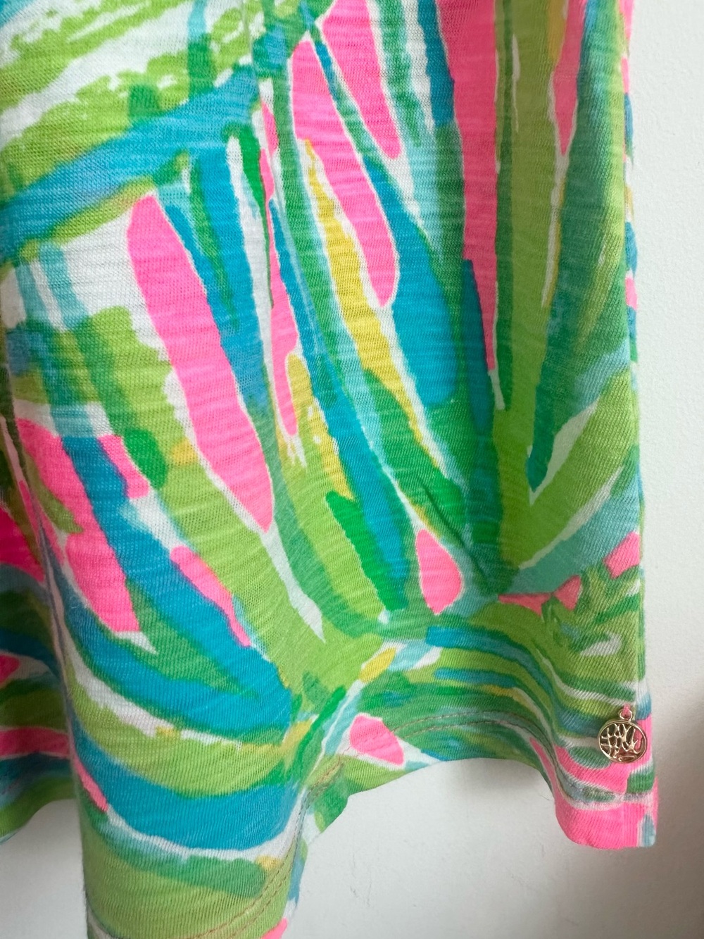 LILLY PULITZER Women's Pink Tropical V-Neck Dress Size M - Picture 4 of 6